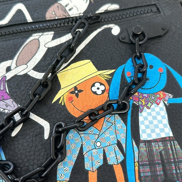 LOUIS VUITTON Virgil Abloh Monogram Taurillon Zoom With Friends A4 Pouch Clutch - Picture 2 of 10